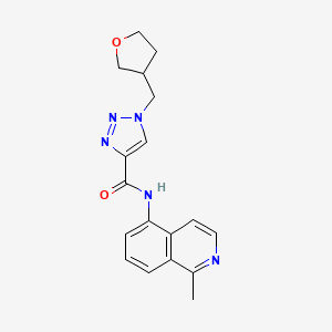 molecular formula C18H19N5O2 B7302359 N-(1-methylisoquinolin-5-yl)-1-(oxolan-3-ylmethyl)triazole-4-carboxamide 