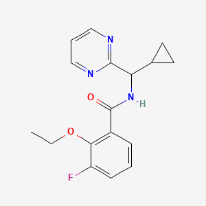 molecular formula C17H18FN3O2 B7302411 N-[cyclopropyl(pyrimidin-2-yl)methyl]-2-ethoxy-3-fluorobenzamide 