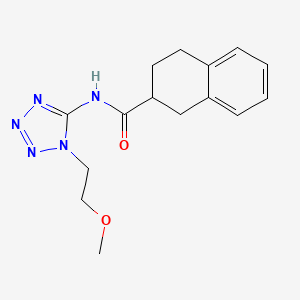 molecular formula C15H19N5O2 B7302447 N-[1-(2-methoxyethyl)tetrazol-5-yl]-1,2,3,4-tetrahydronaphthalene-2-carboxamide 