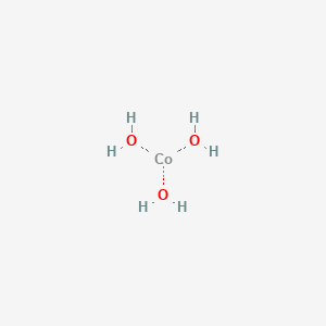 molecular formula Co(OH)3<br>CoH6O3 B073025 Cobalt trihydroxide CAS No. 1307-86-4