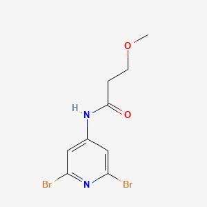 molecular formula C9H10Br2N2O2 B7302723 N-(2,6-dibromopyridin-4-yl)-3-methoxypropanamide 