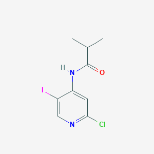 molecular formula C9H10ClIN2O B7302732 N-(2-chloro-5-iodopyridin-4-yl)-2-methylpropanamide 