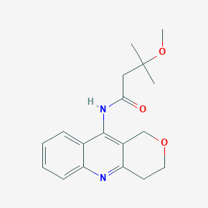 molecular formula C18H22N2O3 B7302744 N-(3,4-dihydro-1H-pyrano[4,3-b]quinolin-10-yl)-3-methoxy-3-methylbutanamide 