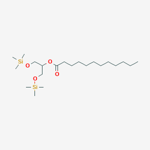 molecular formula C21H46O4Si2 B073028 1,3-Bis(trimethylsilyloxy)propan-2-yl dodecanoate CAS No. 1188-53-0