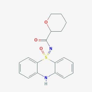 molecular formula C18H18N2O3S B7302825 N-(5-oxo-10H-phenothiazin-5-ylidene)oxane-2-carboxamide 