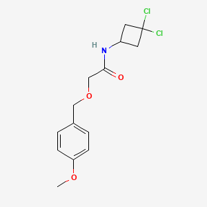molecular formula C14H17Cl2NO3 B7302910 N-(3,3-dichlorocyclobutyl)-2-[(4-methoxyphenyl)methoxy]acetamide 