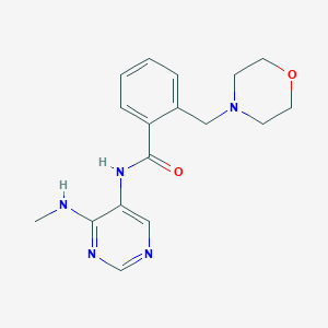 molecular formula C17H21N5O2 B7303003 N-[4-(methylamino)pyrimidin-5-yl]-2-(morpholin-4-ylmethyl)benzamide 
