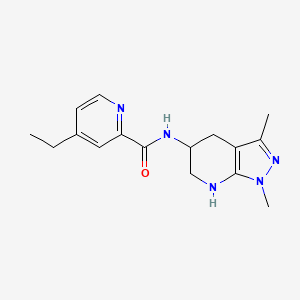 molecular formula C16H21N5O B7303020 N-(1,3-dimethyl-4,5,6,7-tetrahydropyrazolo[3,4-b]pyridin-5-yl)-4-ethylpyridine-2-carboxamide 