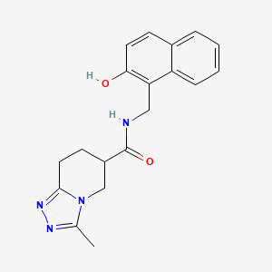 molecular formula C19H20N4O2 B7303028 N-[(2-hydroxynaphthalen-1-yl)methyl]-3-methyl-5,6,7,8-tetrahydro-[1,2,4]triazolo[4,3-a]pyridine-6-carboxamide 