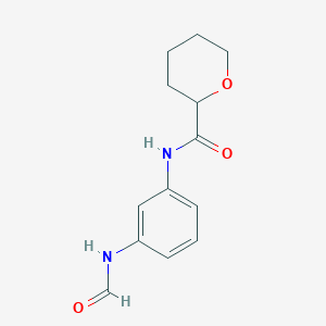 molecular formula C13H16N2O3 B7303083 N-(3-formamidophenyl)oxane-2-carboxamide 