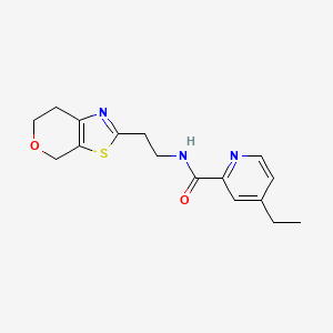 molecular formula C16H19N3O2S B7303425 N-[2-(6,7-dihydro-4H-pyrano[4,3-d][1,3]thiazol-2-yl)ethyl]-4-ethylpyridine-2-carboxamide 