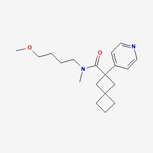 molecular formula C19H28N2O2 B7303900 N-(4-methoxybutyl)-N-methyl-2-pyridin-4-ylspiro[3.3]heptane-2-carboxamide 