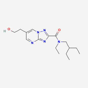 molecular formula C16H25N5O2 B7303932 N-ethyl-N-(2-ethylbutyl)-6-(2-hydroxyethyl)-[1,2,4]triazolo[1,5-a]pyrimidine-2-carboxamide 