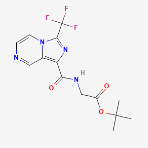 molecular formula C14H15F3N4O3 B7303964 Tert-butyl 2-[[3-(trifluoromethyl)imidazo[1,5-a]pyrazine-1-carbonyl]amino]acetate 