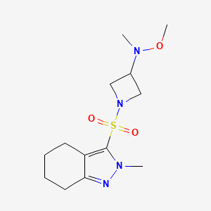 molecular formula C13H22N4O3S B7304136 N-methoxy-N-methyl-1-[(2-methyl-4,5,6,7-tetrahydroindazol-3-yl)sulfonyl]azetidin-3-amine 