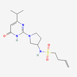 molecular formula C15H24N4O3S B7304235 N-[1-(6-oxo-4-propan-2-yl-1H-pyrimidin-2-yl)pyrrolidin-3-yl]but-3-ene-1-sulfonamide 
