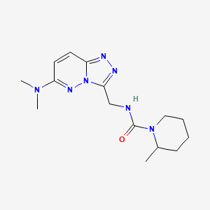 molecular formula C15H23N7O B7304354 N-[[6-(dimethylamino)-[1,2,4]triazolo[4,3-b]pyridazin-3-yl]methyl]-2-methylpiperidine-1-carboxamide 