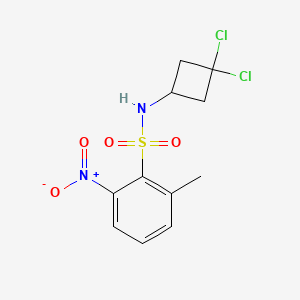 molecular formula C11H12Cl2N2O4S B7304366 N-(3,3-dichlorocyclobutyl)-2-methyl-6-nitrobenzenesulfonamide 
