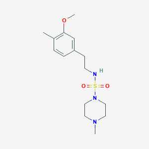 molecular formula C15H25N3O3S B7304479 N-[2-(3-methoxy-4-methylphenyl)ethyl]-4-methylpiperazine-1-sulfonamide 