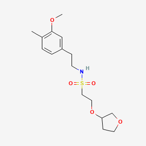 molecular formula C16H25NO5S B7304585 N-[2-(3-methoxy-4-methylphenyl)ethyl]-2-(oxolan-3-yloxy)ethanesulfonamide 