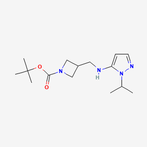 molecular formula C15H26N4O2 B7304707 Tert-butyl 3-[[(2-propan-2-ylpyrazol-3-yl)amino]methyl]azetidine-1-carboxylate 