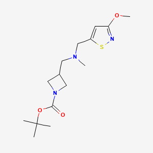 molecular formula C15H25N3O3S B7304786 Tert-butyl 3-[[(3-methoxy-1,2-thiazol-5-yl)methyl-methylamino]methyl]azetidine-1-carboxylate 