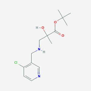 molecular formula C14H21ClN2O3 B7304873 Tert-butyl 3-[(4-chloropyridin-3-yl)methylamino]-2-hydroxy-2-methylpropanoate 