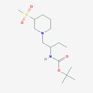molecular formula C15H30N2O4S B7304928 tert-butyl N-[1-(3-methylsulfonylpiperidin-1-yl)butan-2-yl]carbamate 