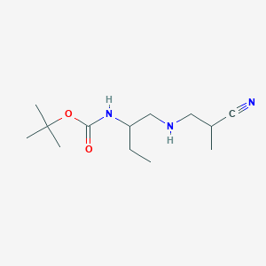 molecular formula C13H25N3O2 B7304929 tert-butyl N-[1-(2-cyanopropylamino)butan-2-yl]carbamate 