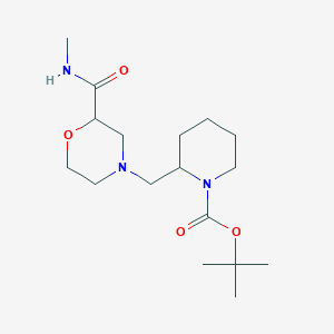 molecular formula C17H31N3O4 B7304961 Tert-butyl 2-[[2-(methylcarbamoyl)morpholin-4-yl]methyl]piperidine-1-carboxylate 
