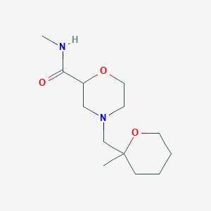 molecular formula C13H24N2O3 B7305009 N-methyl-4-[(2-methyloxan-2-yl)methyl]morpholine-2-carboxamide 