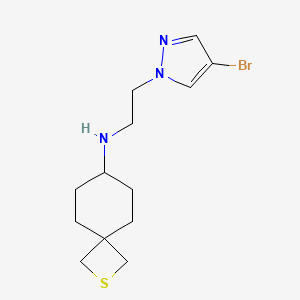 molecular formula C13H20BrN3S B7305040 N-[2-(4-bromopyrazol-1-yl)ethyl]-2-thiaspiro[3.5]nonan-7-amine 