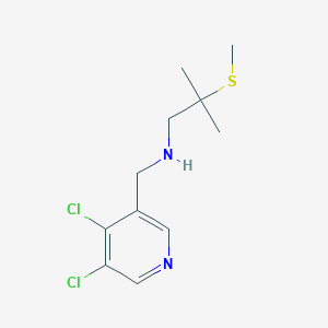 molecular formula C11H16Cl2N2S B7305098 N-[(4,5-dichloropyridin-3-yl)methyl]-2-methyl-2-methylsulfanylpropan-1-amine 