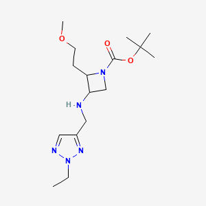 molecular formula C16H29N5O3 B7305109 Tert-butyl 3-[(2-ethyltriazol-4-yl)methylamino]-2-(2-methoxyethyl)azetidine-1-carboxylate 