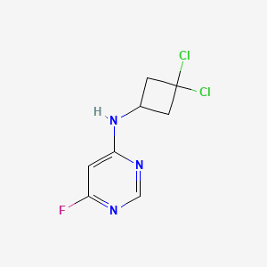 molecular formula C8H8Cl2FN3 B7305207 N-(3,3-dichlorocyclobutyl)-6-fluoropyrimidin-4-amine 