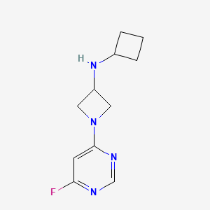 molecular formula C11H15FN4 B7305357 N-cyclobutyl-1-(6-fluoropyrimidin-4-yl)azetidin-3-amine 