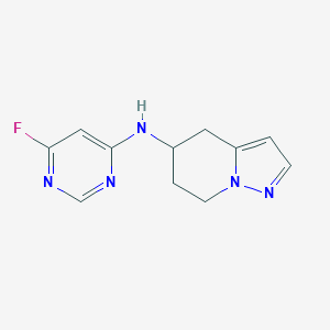 molecular formula C11H12FN5 B7305393 N-(6-fluoropyrimidin-4-yl)-4,5,6,7-tetrahydropyrazolo[1,5-a]pyridin-5-amine 