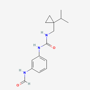 molecular formula C15H21N3O2 B7305555 N-[3-[(1-propan-2-ylcyclopropyl)methylcarbamoylamino]phenyl]formamide 