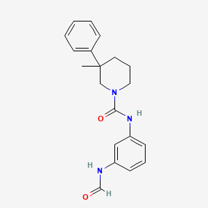 molecular formula C20H23N3O2 B7305572 N-(3-formamidophenyl)-3-methyl-3-phenylpiperidine-1-carboxamide 
