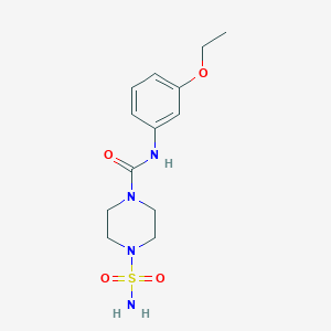 molecular formula C13H20N4O4S B7305641 N-(3-ethoxyphenyl)-4-sulfamoylpiperazine-1-carboxamide 