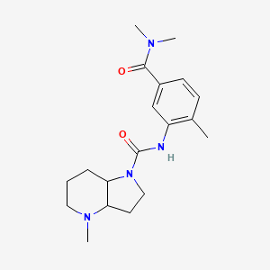 molecular formula C19H28N4O2 B7305885 N-[5-(dimethylcarbamoyl)-2-methylphenyl]-4-methyl-3,3a,5,6,7,7a-hexahydro-2H-pyrrolo[3,2-b]pyridine-1-carboxamide 