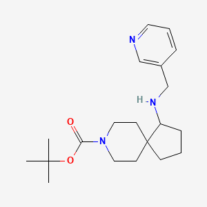 molecular formula C20H31N3O2 B7305970 Tert-butyl 4-(pyridin-3-ylmethylamino)-8-azaspiro[4.5]decane-8-carboxylate 