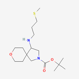 molecular formula C17H32N2O3S B7305982 Tert-butyl 4-(3-methylsulfanylpropylamino)-8-oxa-2-azaspiro[4.5]decane-2-carboxylate 