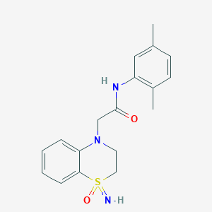 molecular formula C18H21N3O2S B7306088 N-(2,5-dimethylphenyl)-2-(1-imino-1-oxo-2,3-dihydro-1lambda6,4-benzothiazin-4-yl)acetamide 