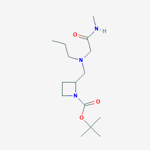 molecular formula C15H29N3O3 B7306144 Tert-butyl 2-[[[2-(methylamino)-2-oxoethyl]-propylamino]methyl]azetidine-1-carboxylate 