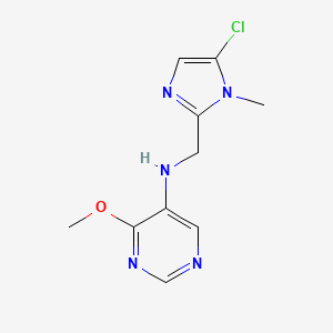 molecular formula C10H12ClN5O B7306374 N-[(5-chloro-1-methylimidazol-2-yl)methyl]-4-methoxypyrimidin-5-amine 