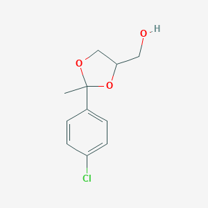 molecular formula C11H13ClO3 B073065 1,3-Dioxolan-4-methanol, 2-(p-chlorophenyl)-2-methyl- CAS No. 1206-38-8