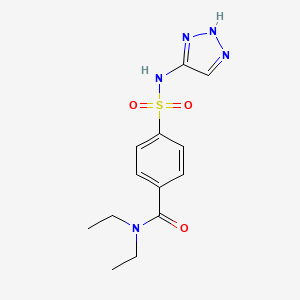 molecular formula C13H17N5O3S B7306538 N,N-diethyl-4-(2H-triazol-4-ylsulfamoyl)benzamide 