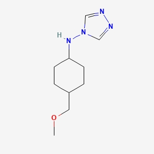molecular formula C10H18N4O B7306672 N-[4-(methoxymethyl)cyclohexyl]-1,2,4-triazol-4-amine 