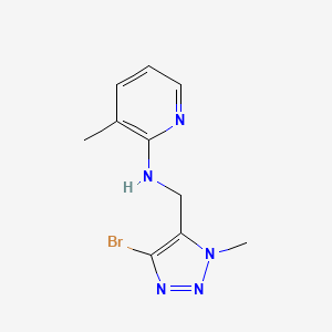 molecular formula C10H12BrN5 B7306692 N-[(5-bromo-3-methyltriazol-4-yl)methyl]-3-methylpyridin-2-amine 